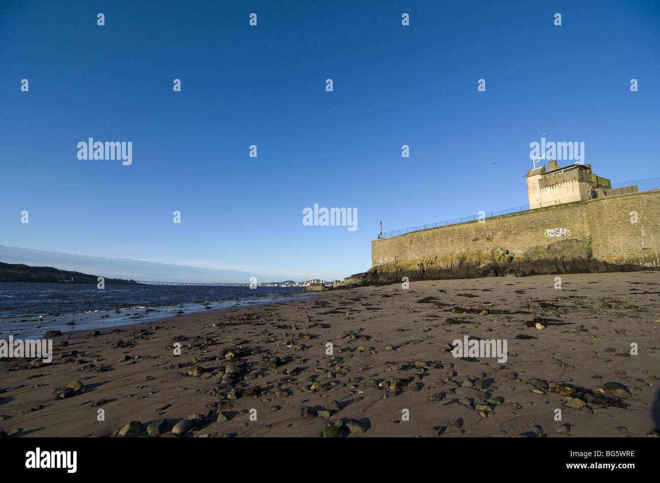 broughty ferry castle on the river tay scotland Stock Photo