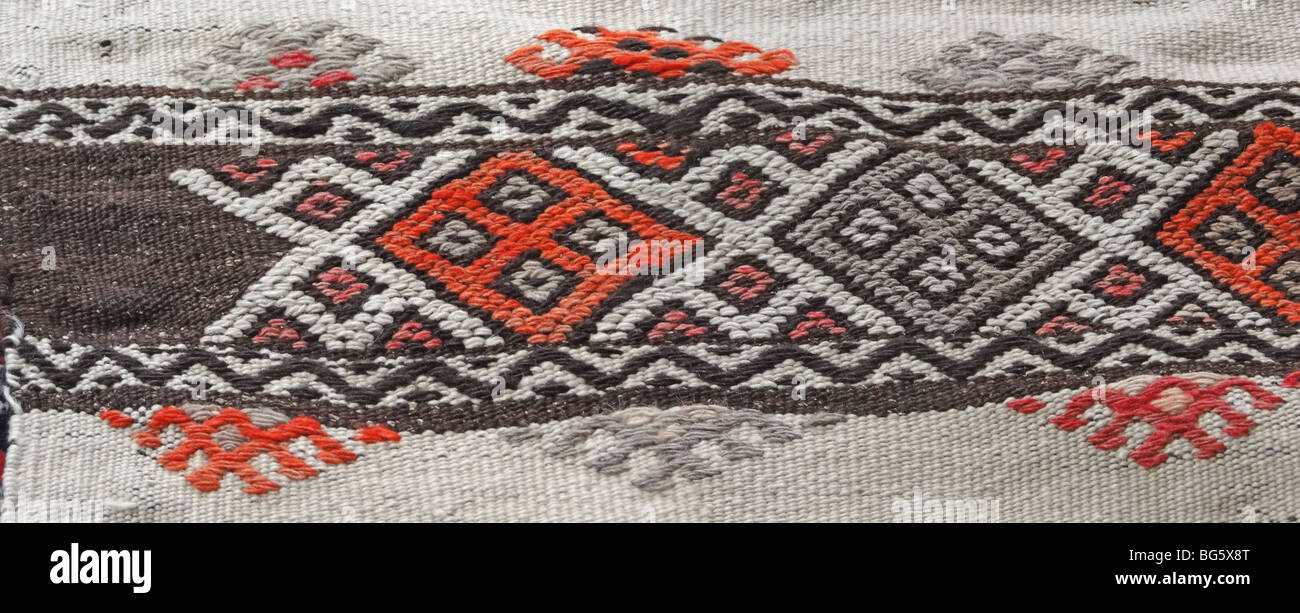 Turkish traditional kilim, geometric patterns Stock Photo Alamy