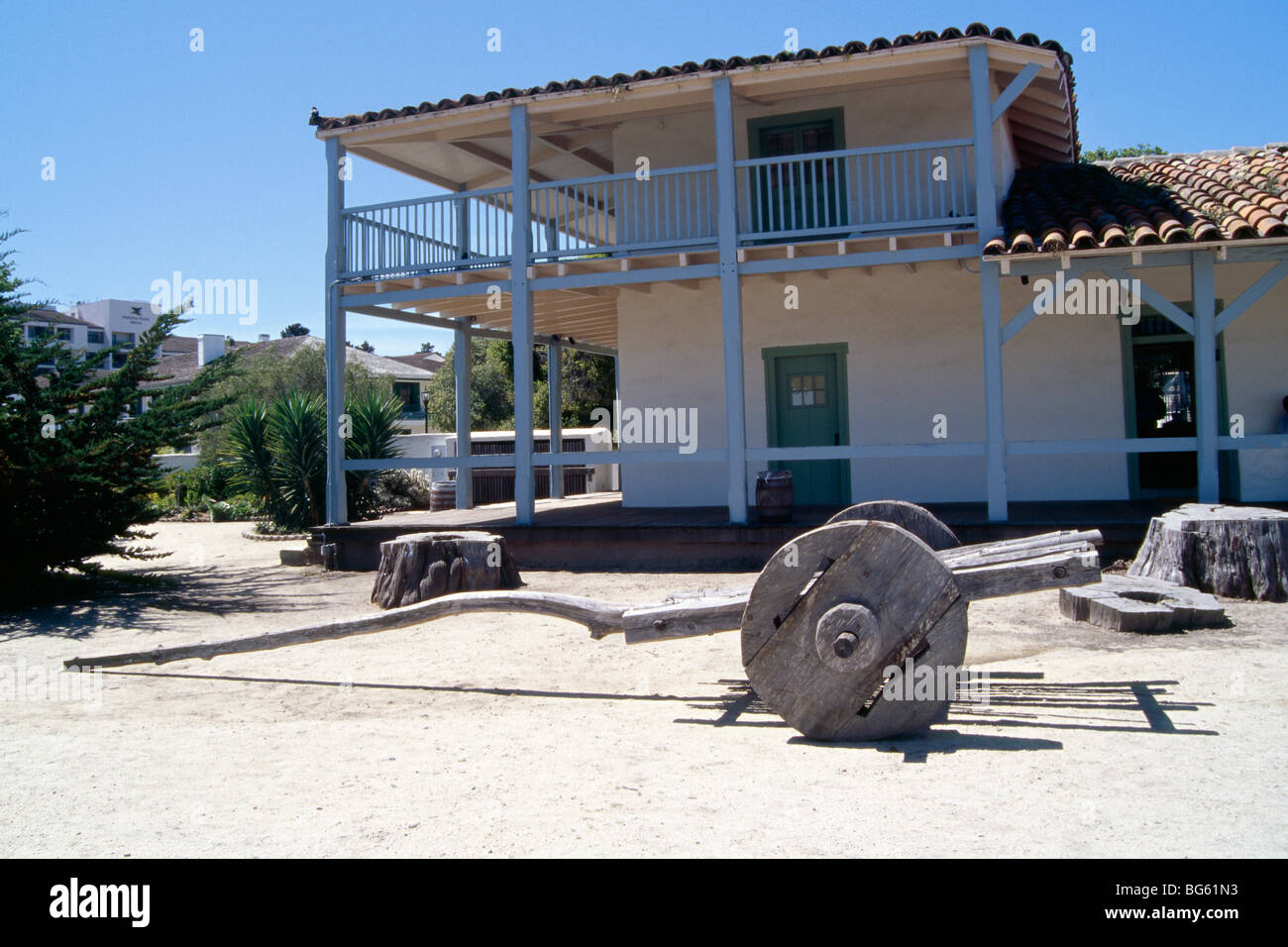 Oxcart at the Custom House, Monterey Historic State Park, California
