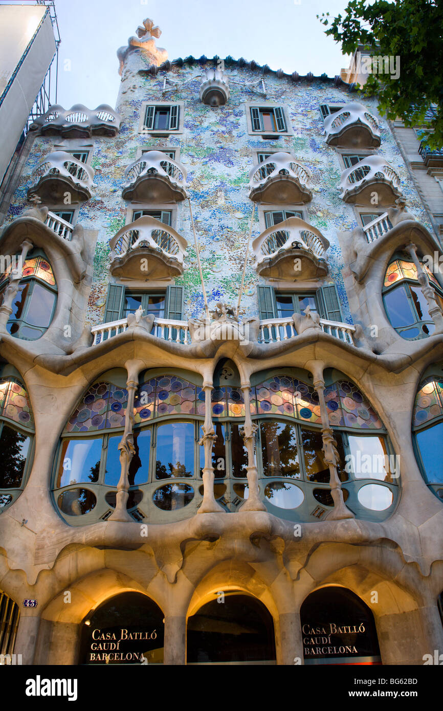 Barcelona - casa Batllo from Antonio Gaudi Stock Photo