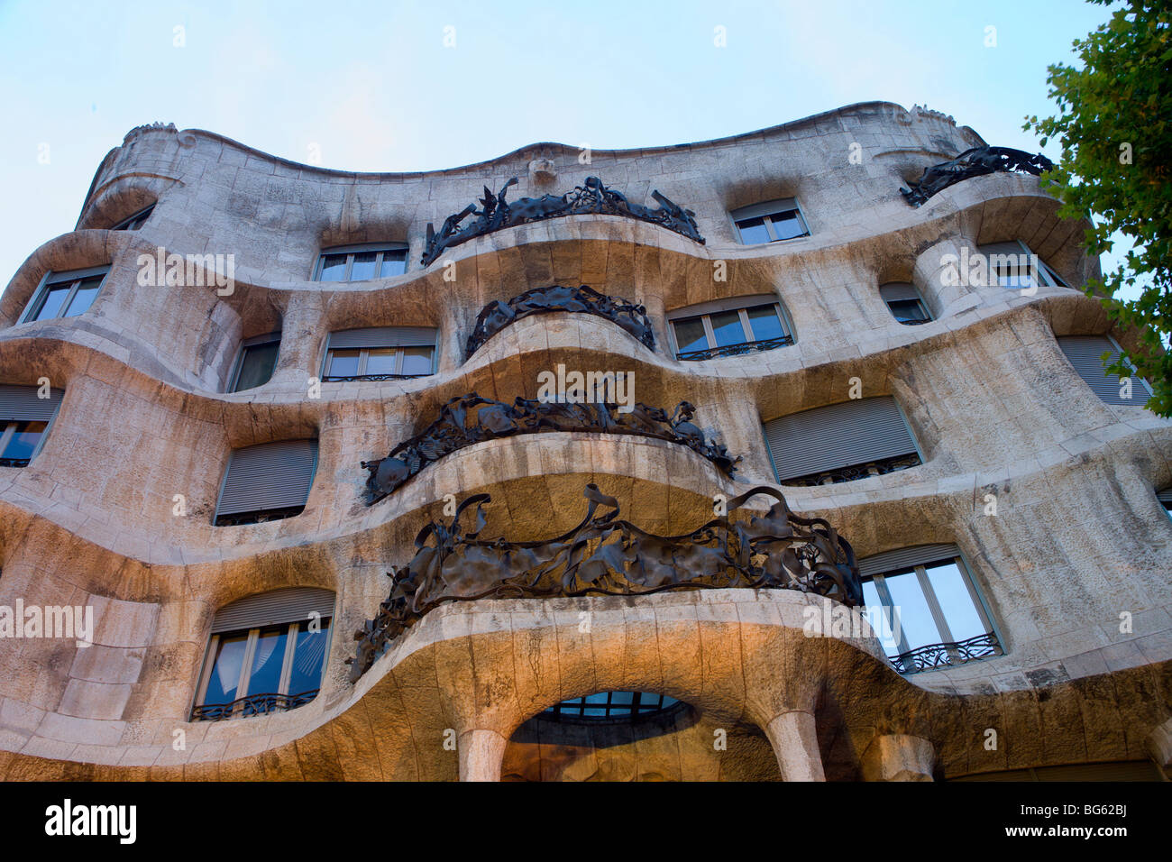 Barcelona - La Pedrera from Antonio Gaudi Stock Photo