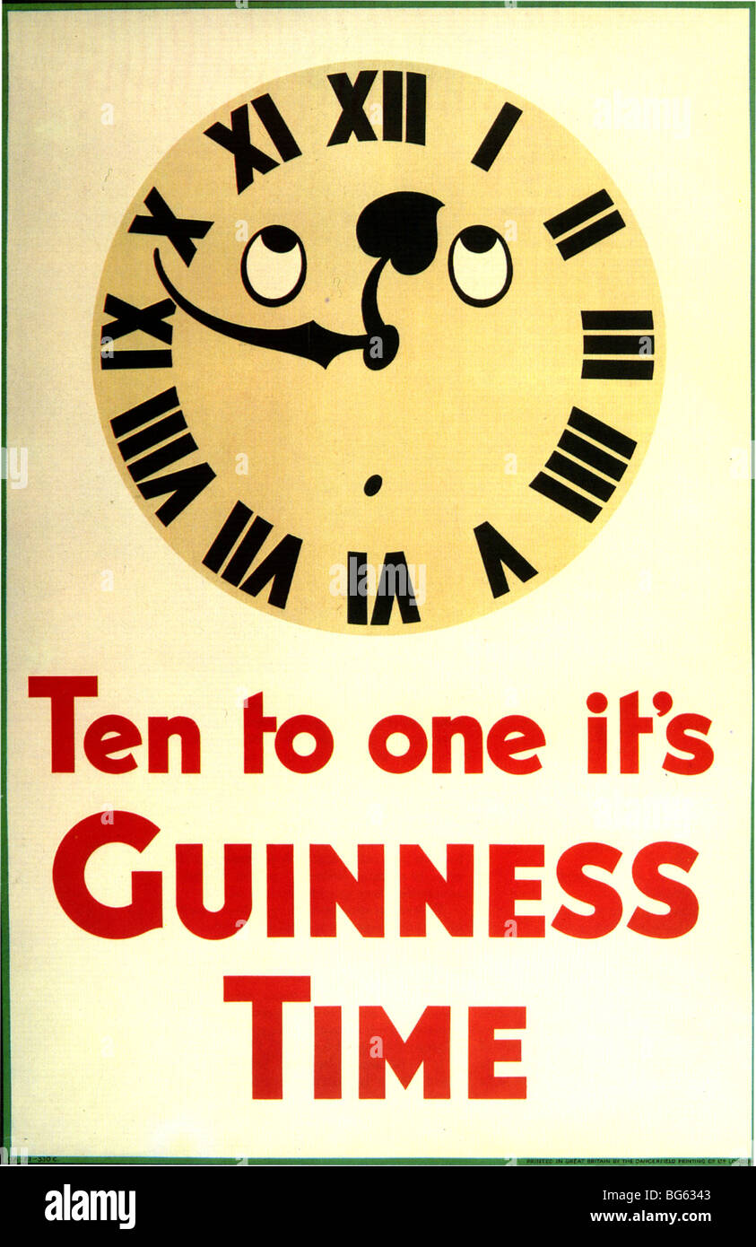 GUINNESS  advert from 1934 Stock Photo