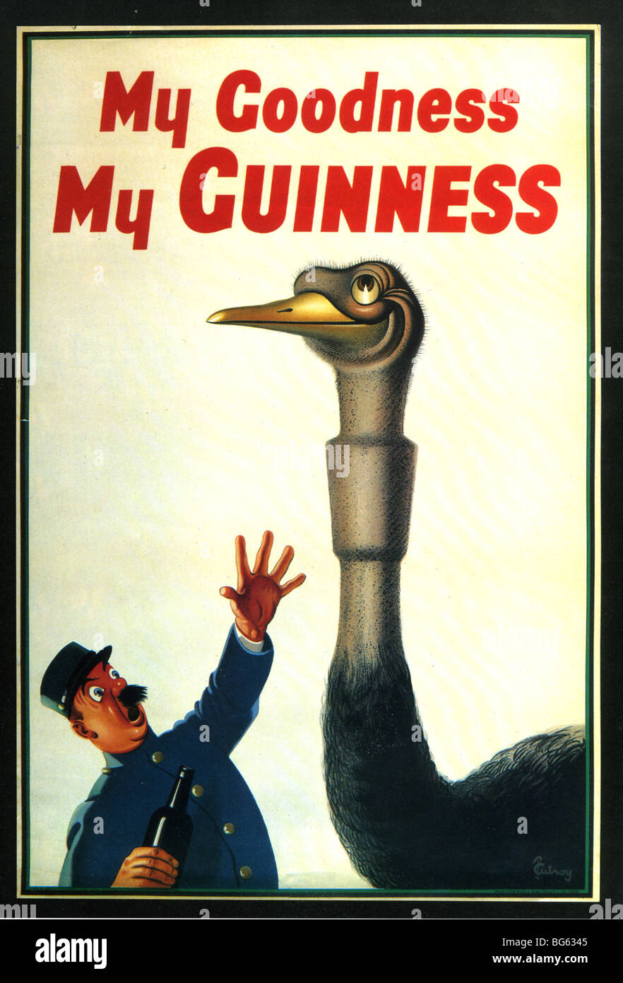 GUINNESS POSTER from 1936 Stock Photo