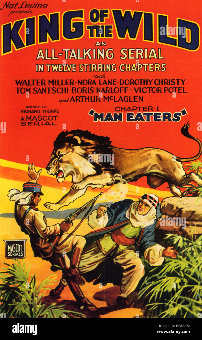 KING OF THE WILD  - Poster for 1931 Mascot film serial Stock Photo