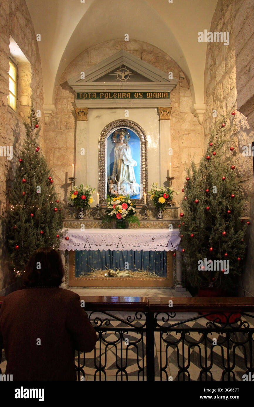 Bethlehem, Christmas at the Church of St. Catherine Stock Photo