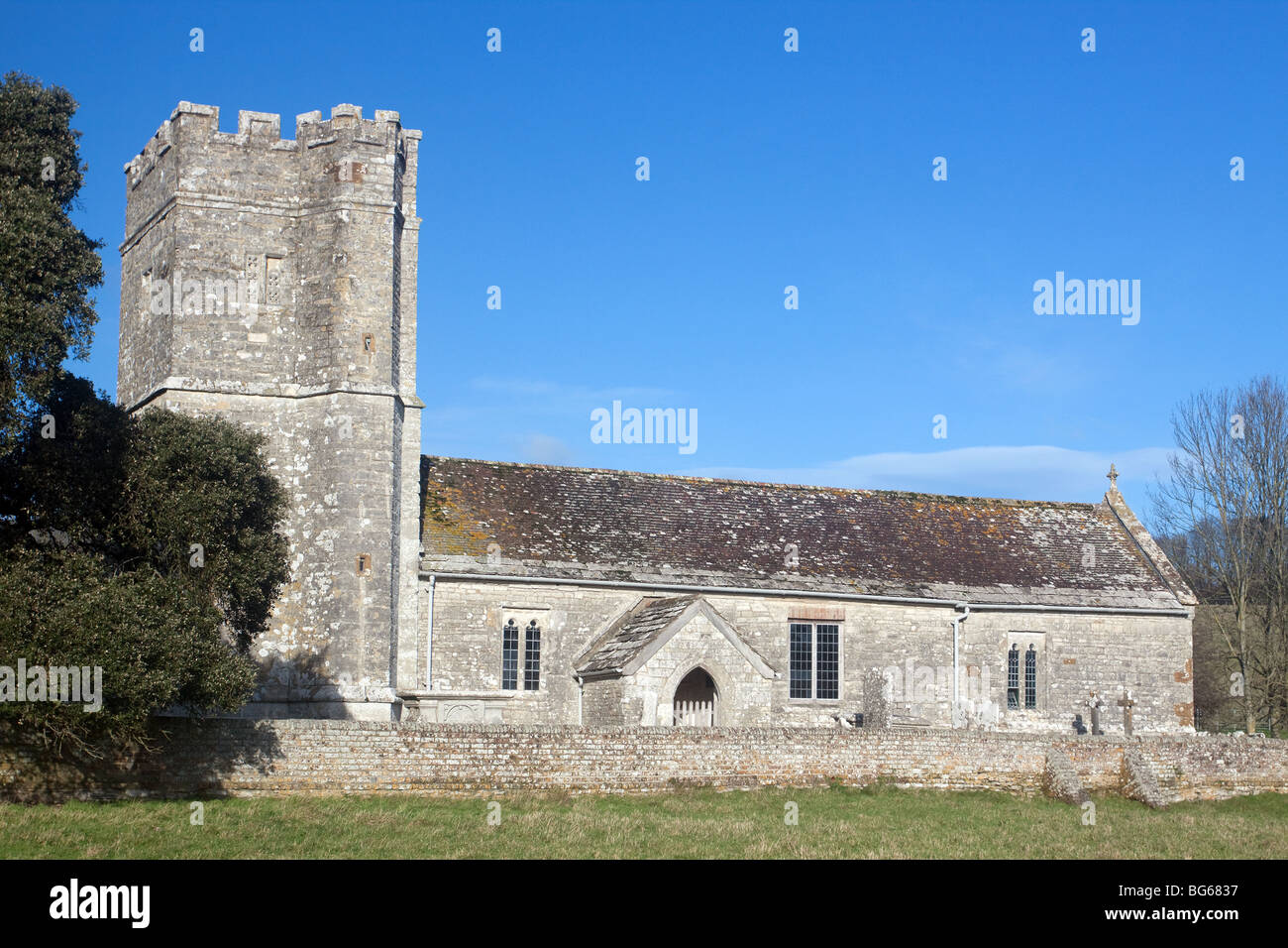 The redundant church at Whitcombe near Dorchester in Dorset which is associated with the Parson and Poet William Barnes Stock Photo