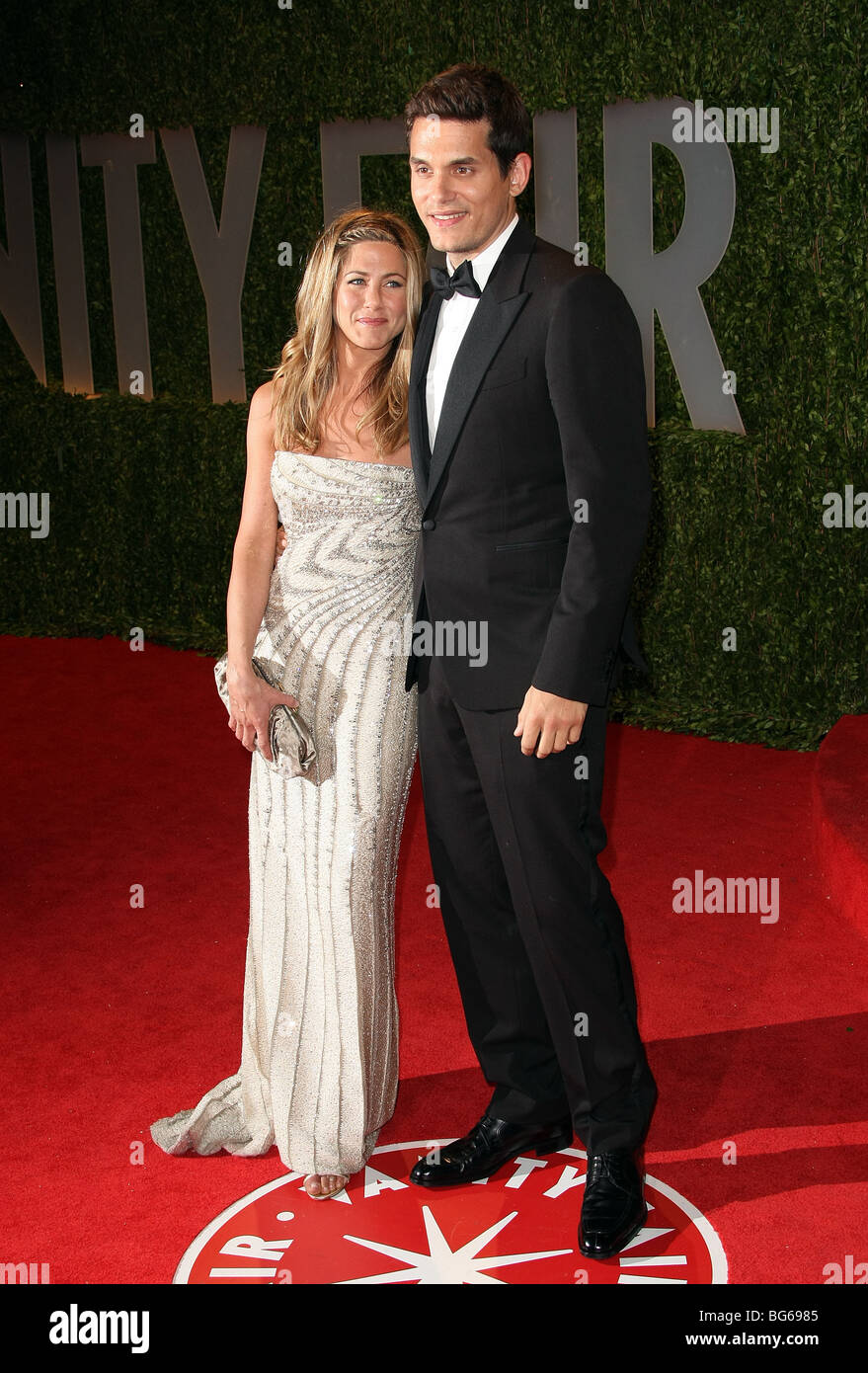 Jennifer Aniston John Mayer 2009 Vanity Fair Oscar Party West Stock