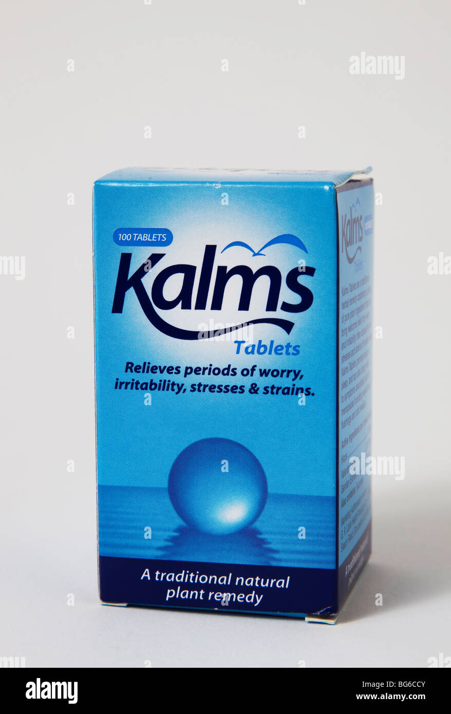 kalms stress worry 'plant remedy' natural 'sleeping pills' Stock Photo