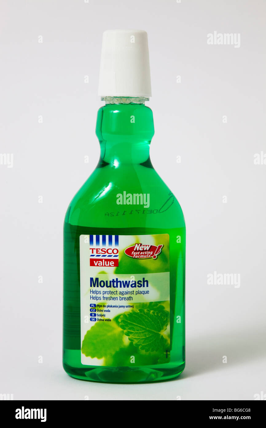 "bad breath" tesco mouthwash Stock Photo Alamy
