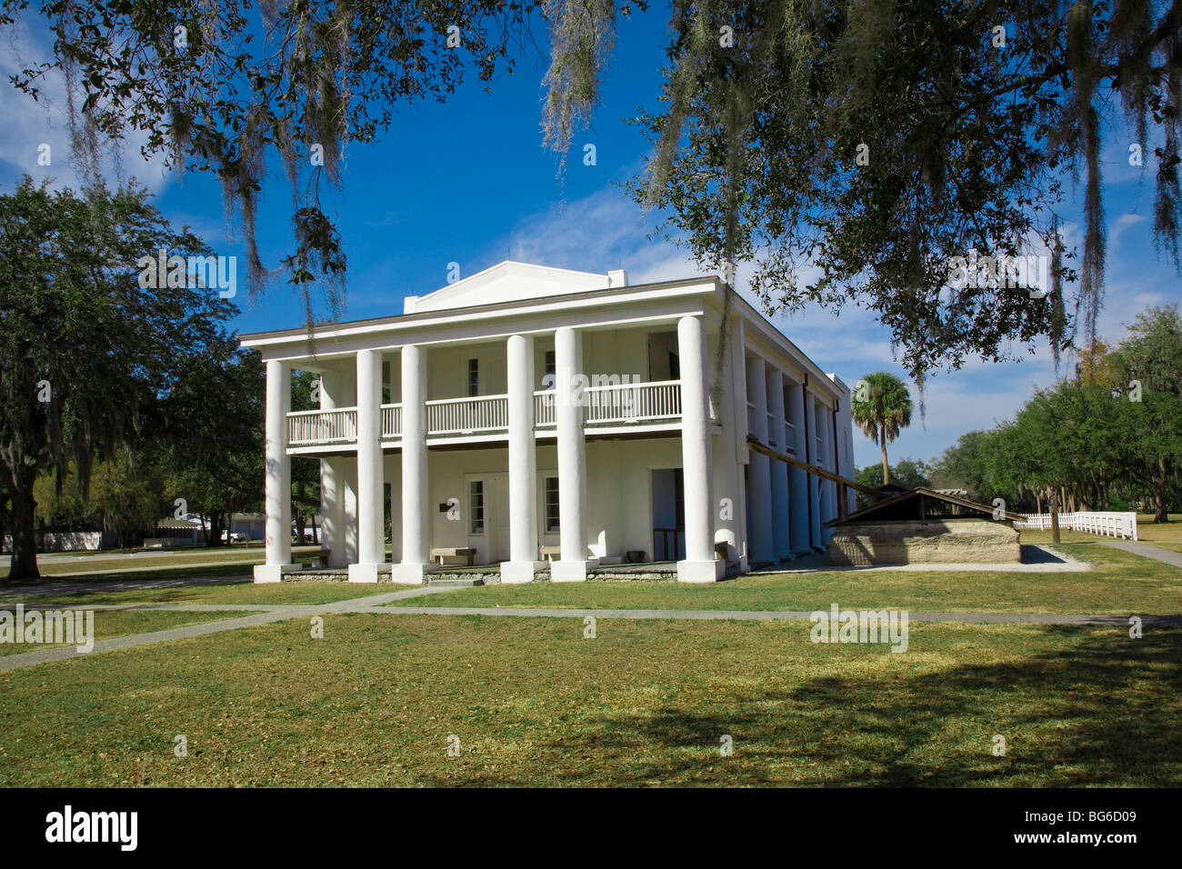 Antebellum mansion at the Gamble Plantation Historic State Park in 
