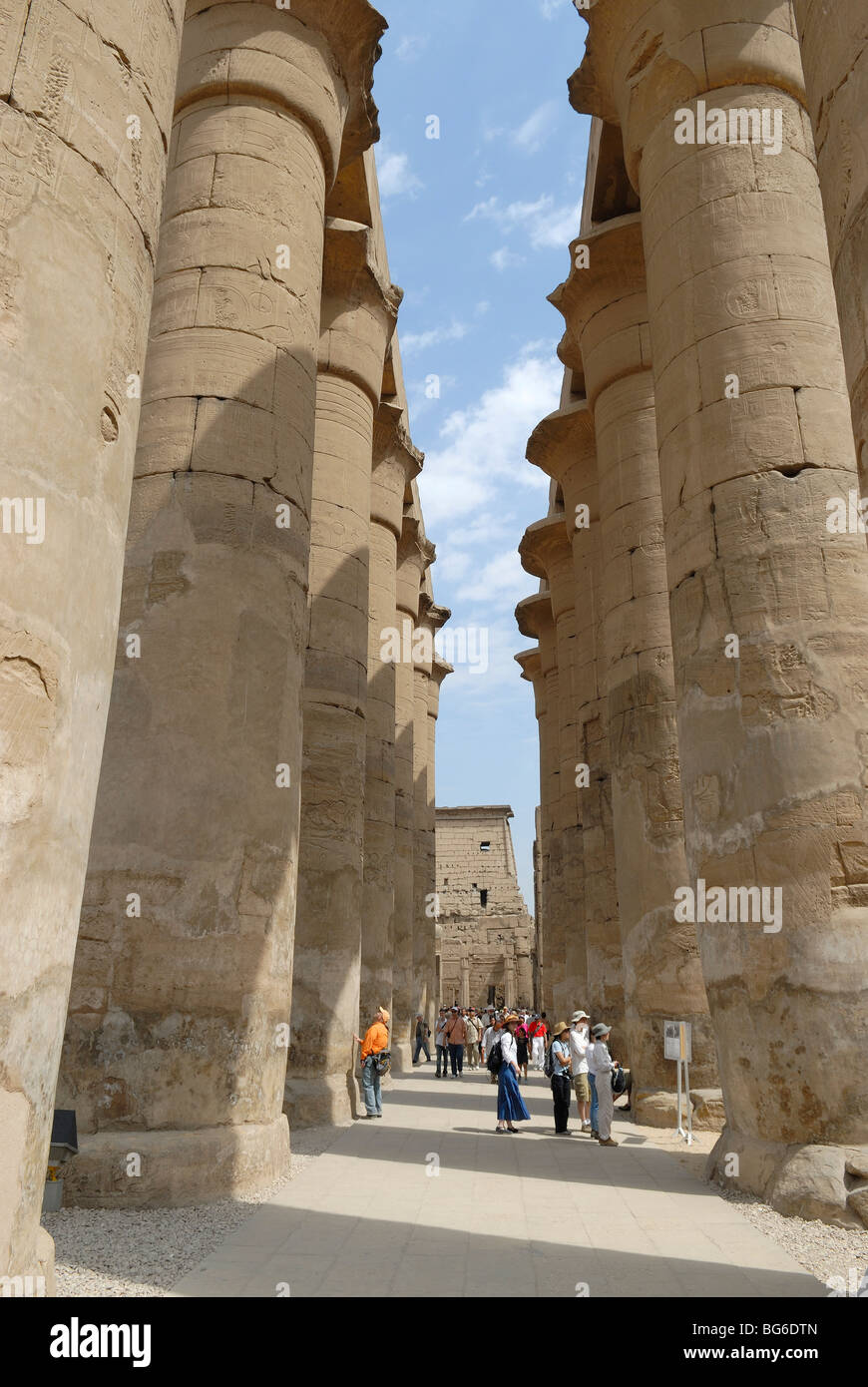 Pillars of Karnak temple complex, Luxor, Egypt Stock Photo Alamy