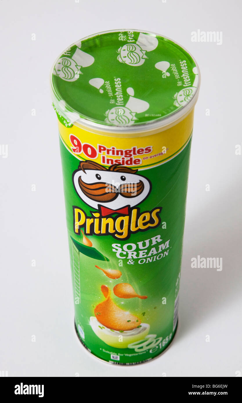 'sour cream' pringles tube Stock Photo