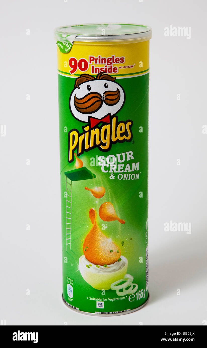 'sour cream' pringles tube Stock Photo