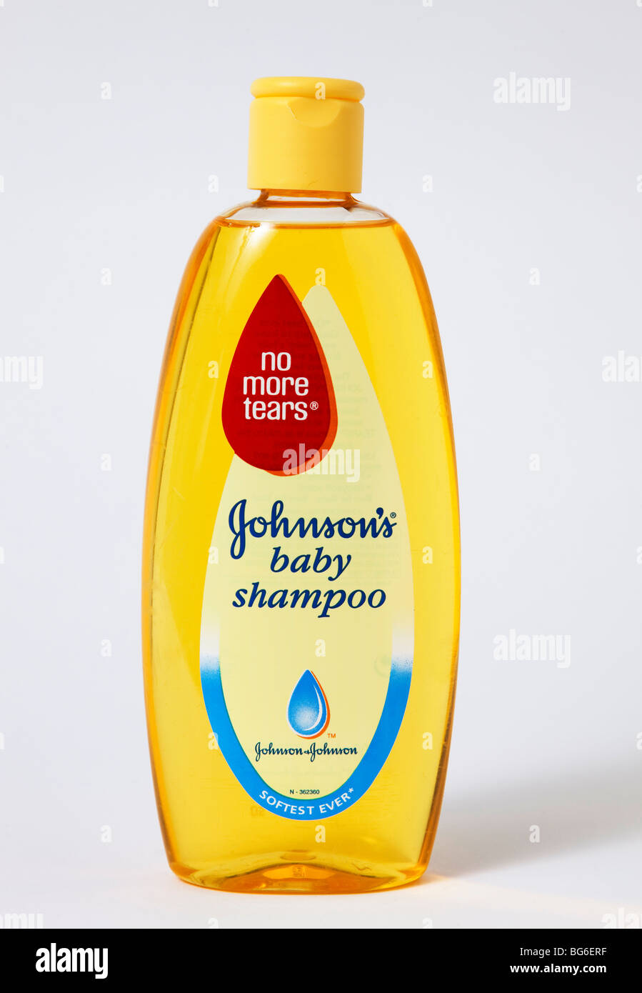 bottle johnson's baby shampoo 'no tears' 'no more tears' Stock Photo