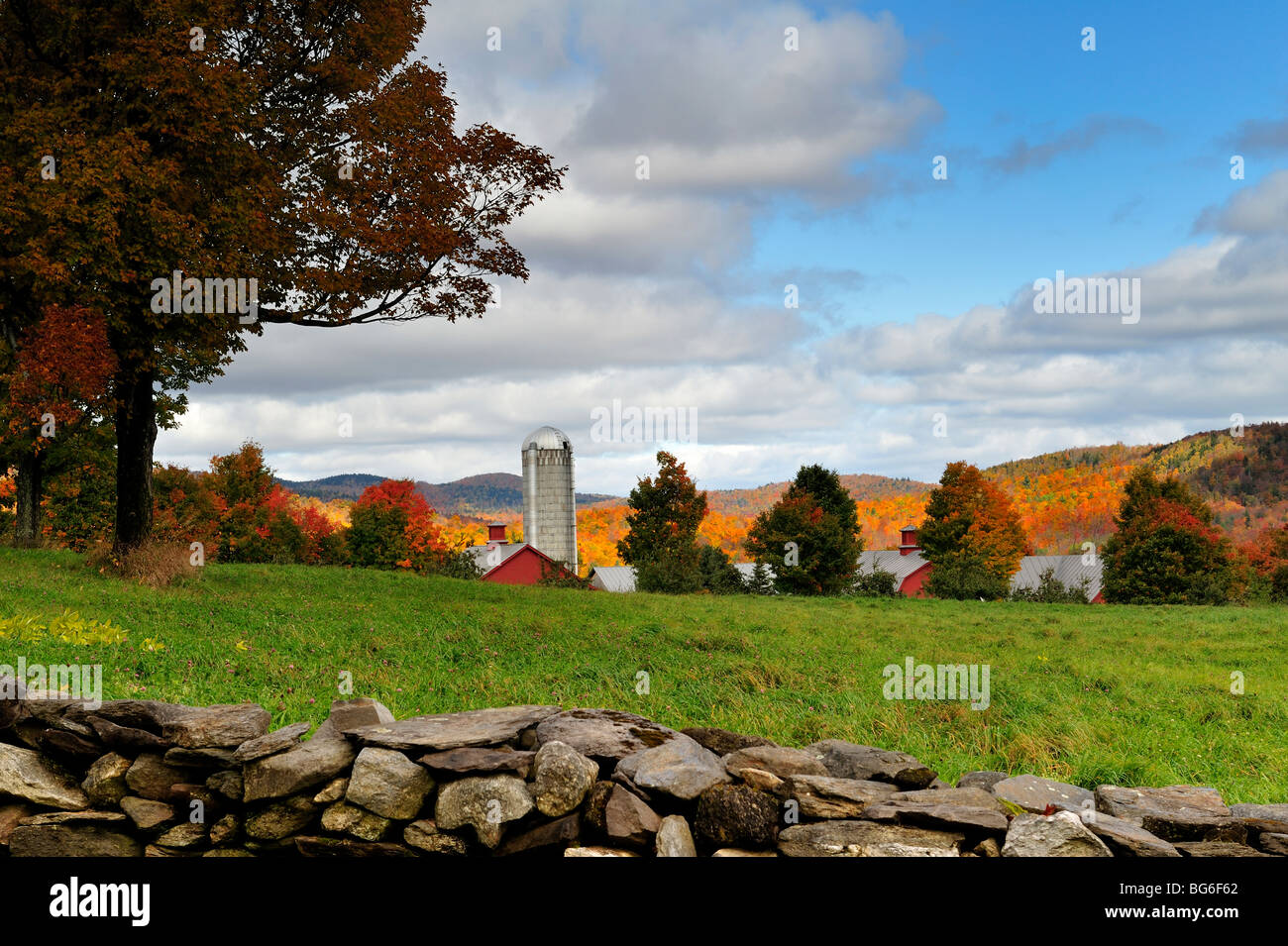 Country farm in the fall. Stock Photo