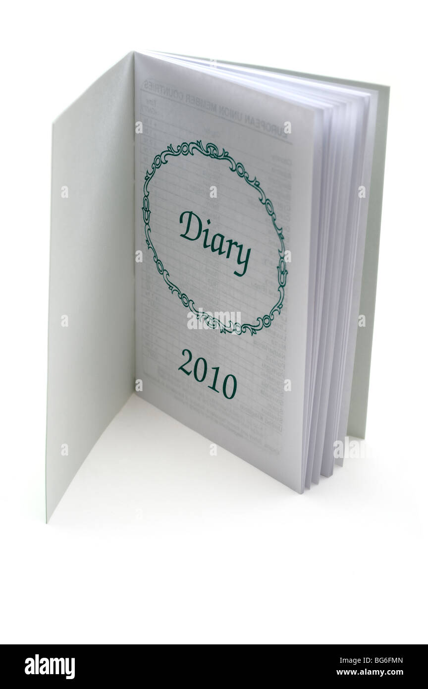 Small 2010 Diary Stock Photo