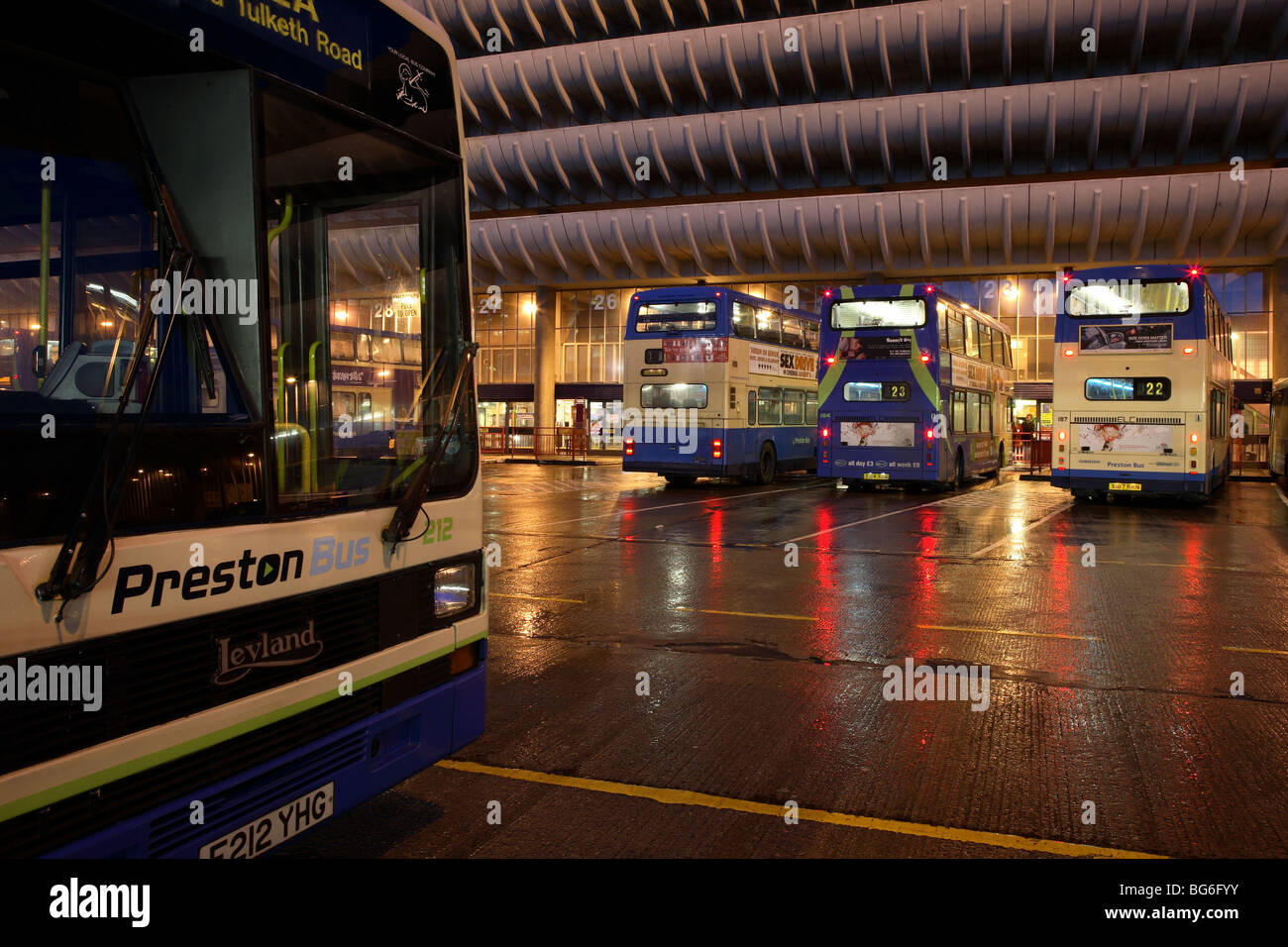 Preston buses Stock Photo