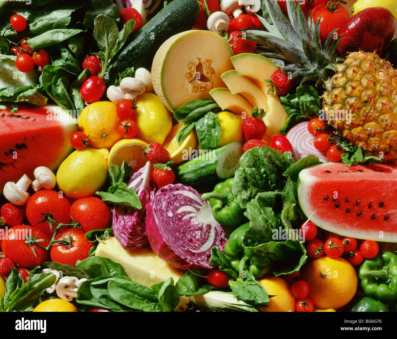Assorted fruits and vegetables Stock Photo Alamy