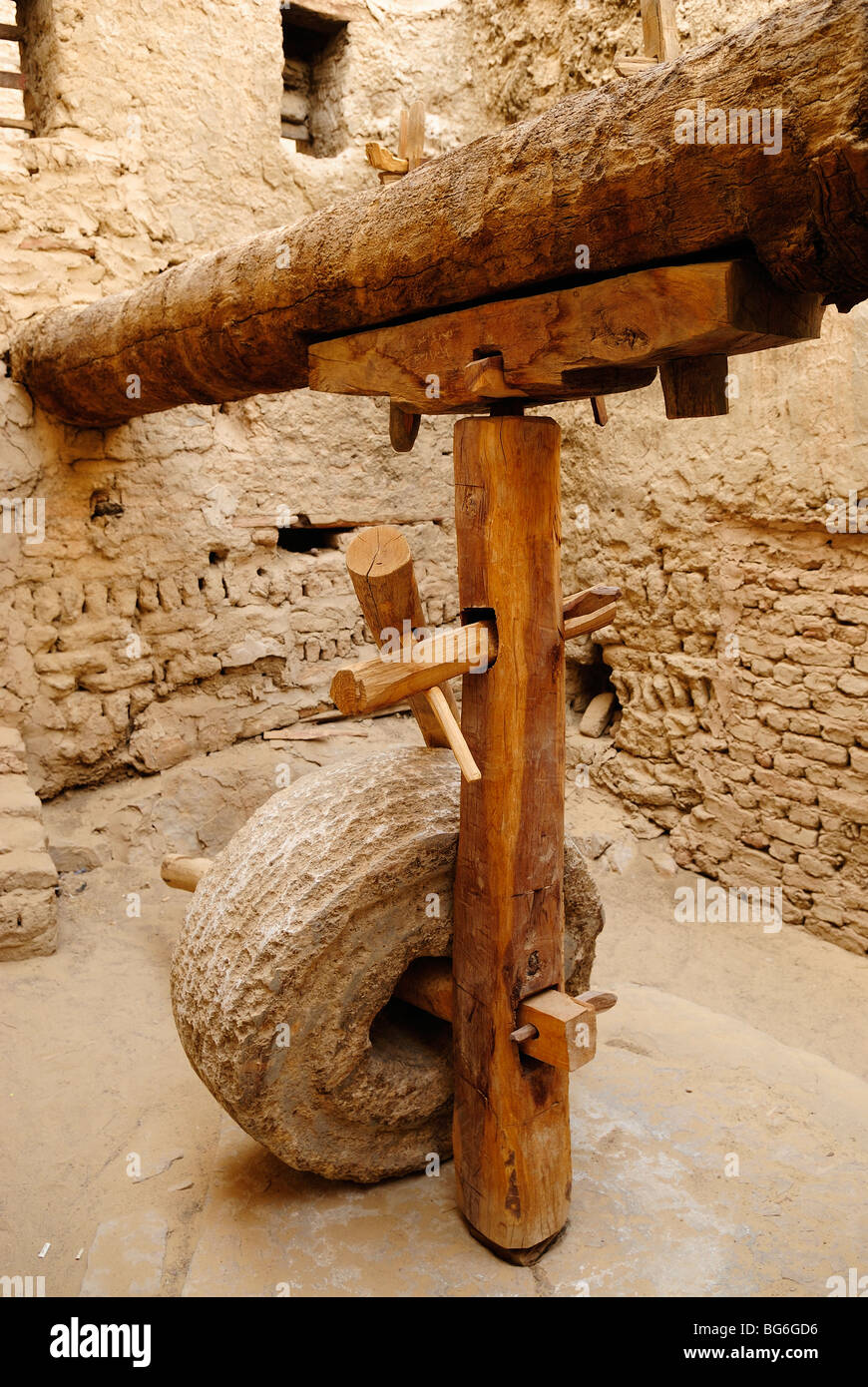 Small wheat mill in the city of Al Qasr in Dakhla oasis, west of Egypt