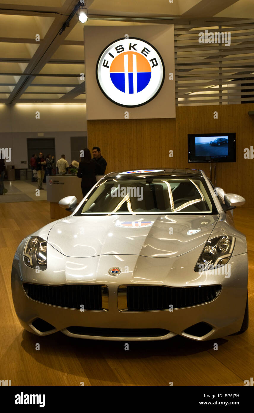 A Fisker Karma at the 2009 LA Auto Show in the Los Angeles Convention Center, Los Angeles, California. Stock Photo