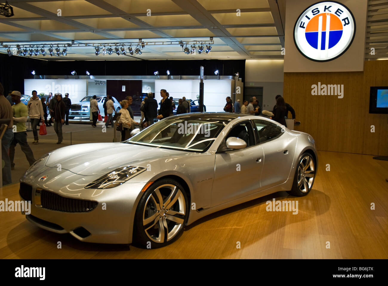 A Fisker Karma at the 2009 LA Auto Show in the Los Angeles Convention Center, Los Angeles, California. Stock Photo