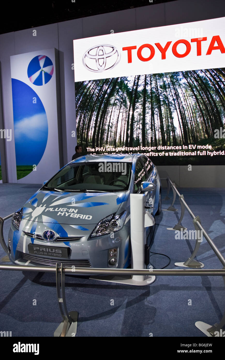 Toyota Prius Plug-in Hybrid concept at the 2009 LA Auto Show in the Los Angeles Convention Center, Los Angeles, California. Stock Photo