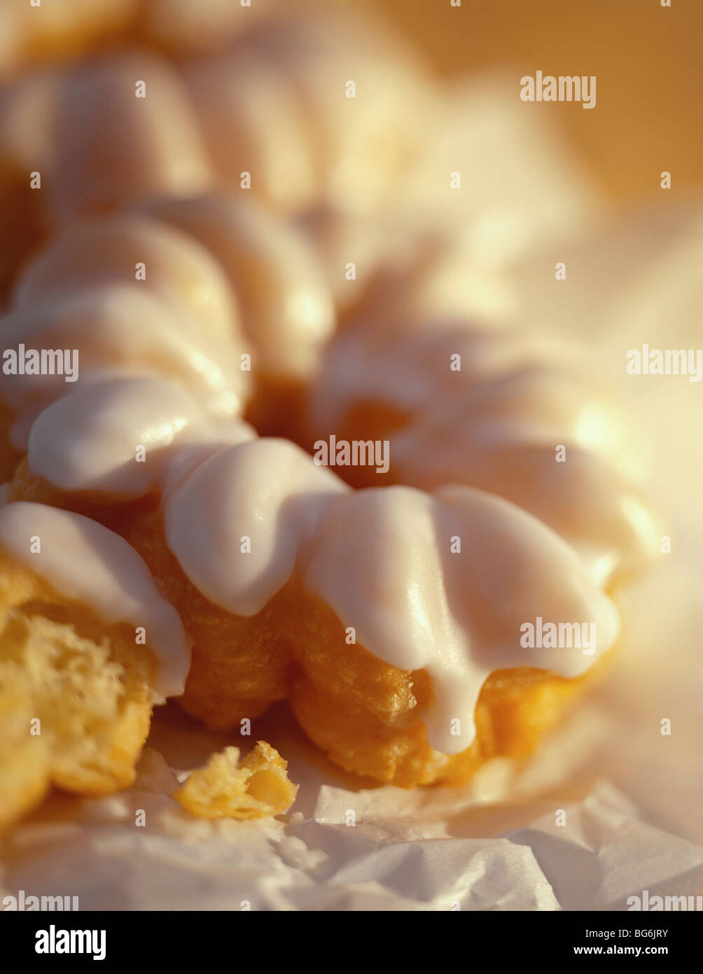 Old fashioned glazed donuts Stock Photo