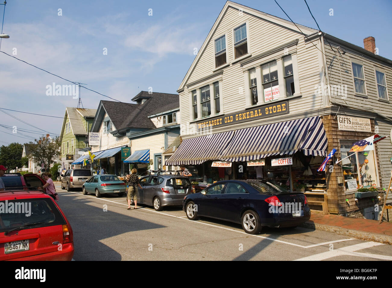 Downtown Wiscasset, Maine Stock Photo Alamy
