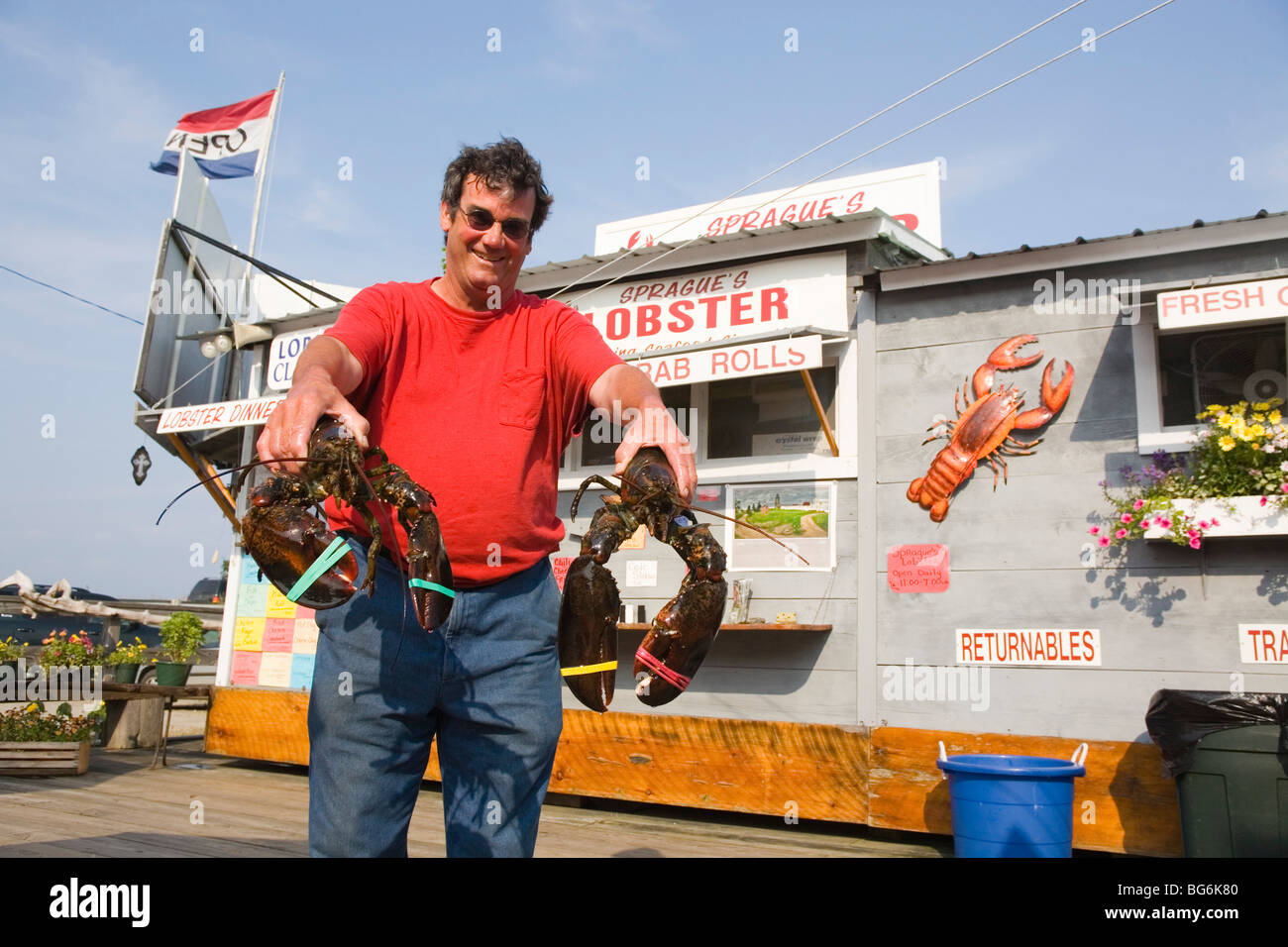 Spraques Lobster Pound Wiscasset, Maine Stock Photo Alamy