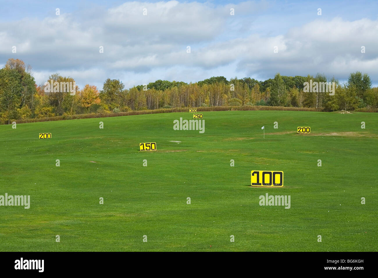 Golf Practice Range Stock Photo Alamy