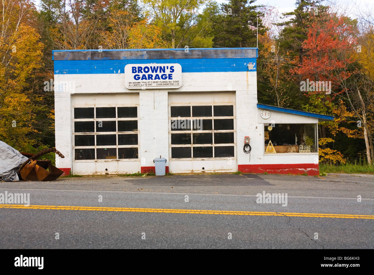 Car Repair Garage Florida, Massachusetts Stock Photo Alamy