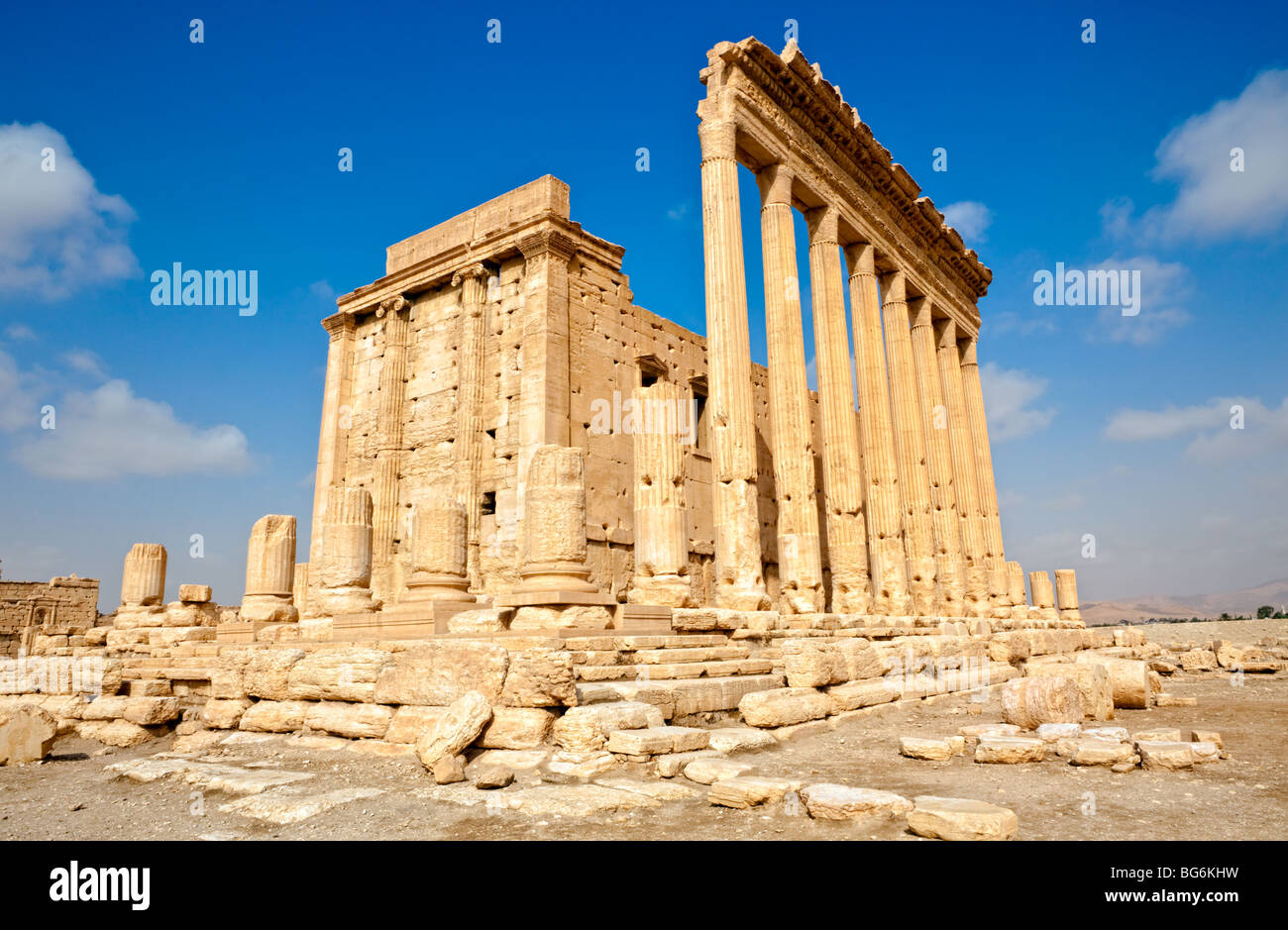 Ancient Roman time town in Palmyra (Tadmor), Syria. Greco-Roman ...