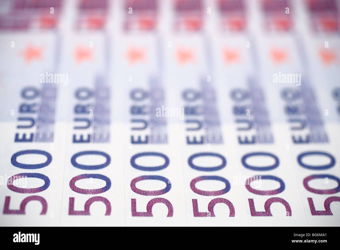 500 Euros bills Stock Photo