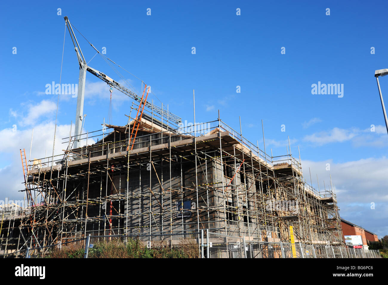 Construction of old persons home Stock Photo