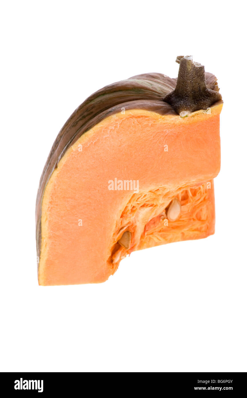 object on white - raw food pumpkin Stock Photo