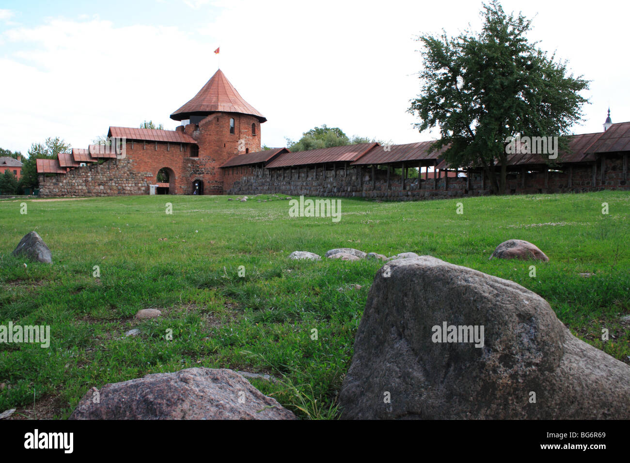 Ruins of the old royal castle in Kaunas, Lithuania Stock Photo