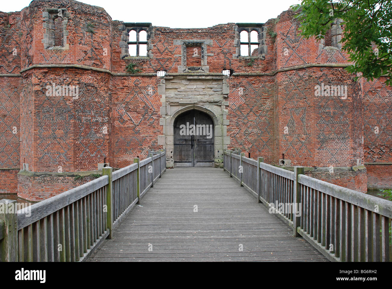 Kirby Muxloe Castle Leicestershire Stock Photo Alamy