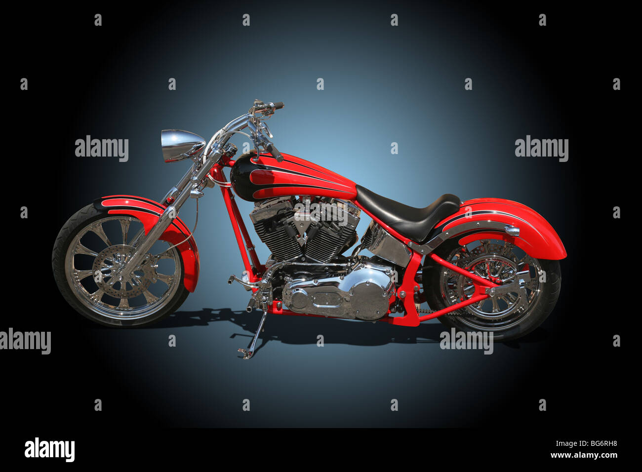 Motorcycle Custom built. At car show at Lebanon Blues Festival