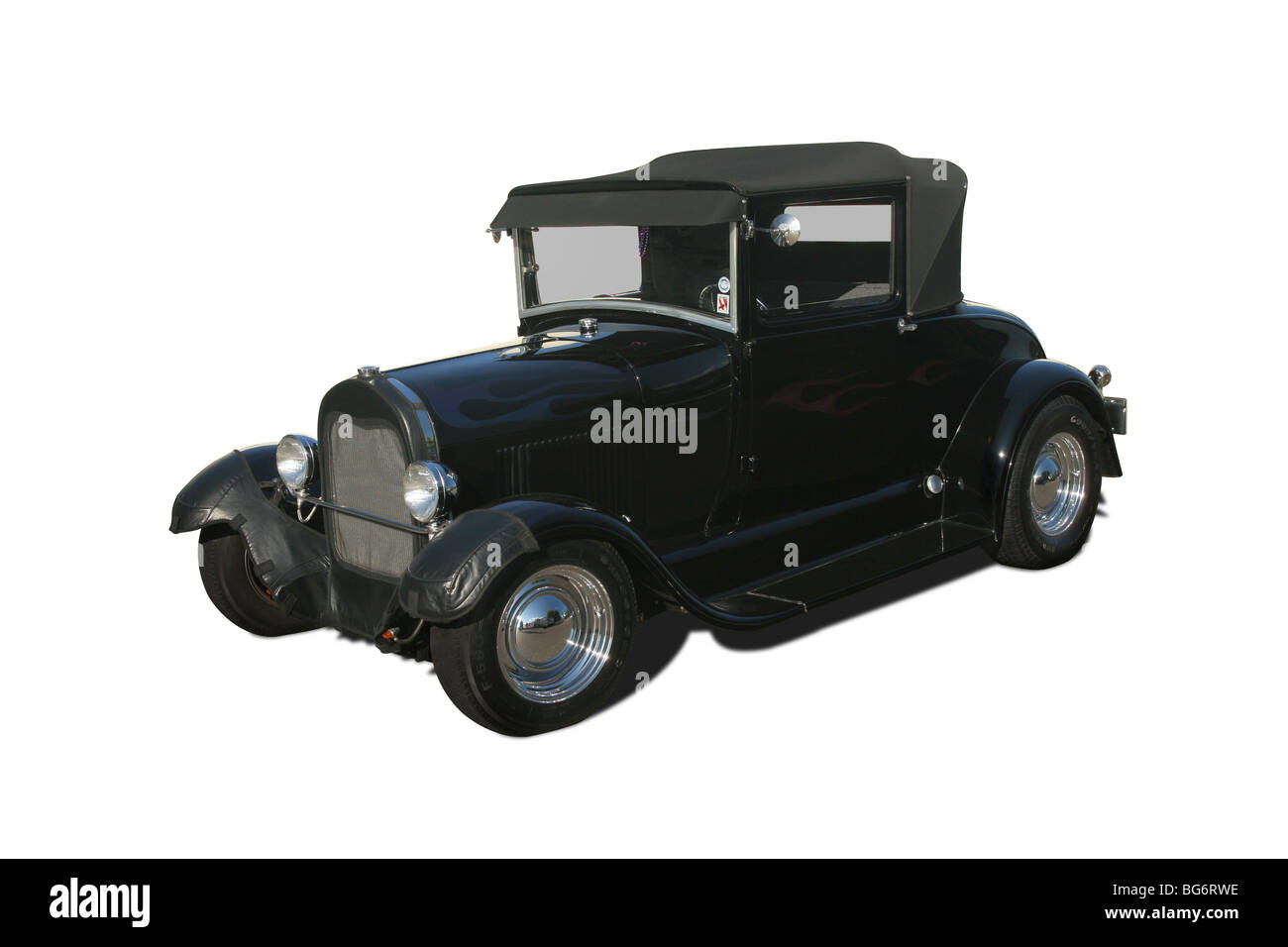 Auto- 1928 Ford Model A Sports Coupe. Customized Hotrod. Stock Photo