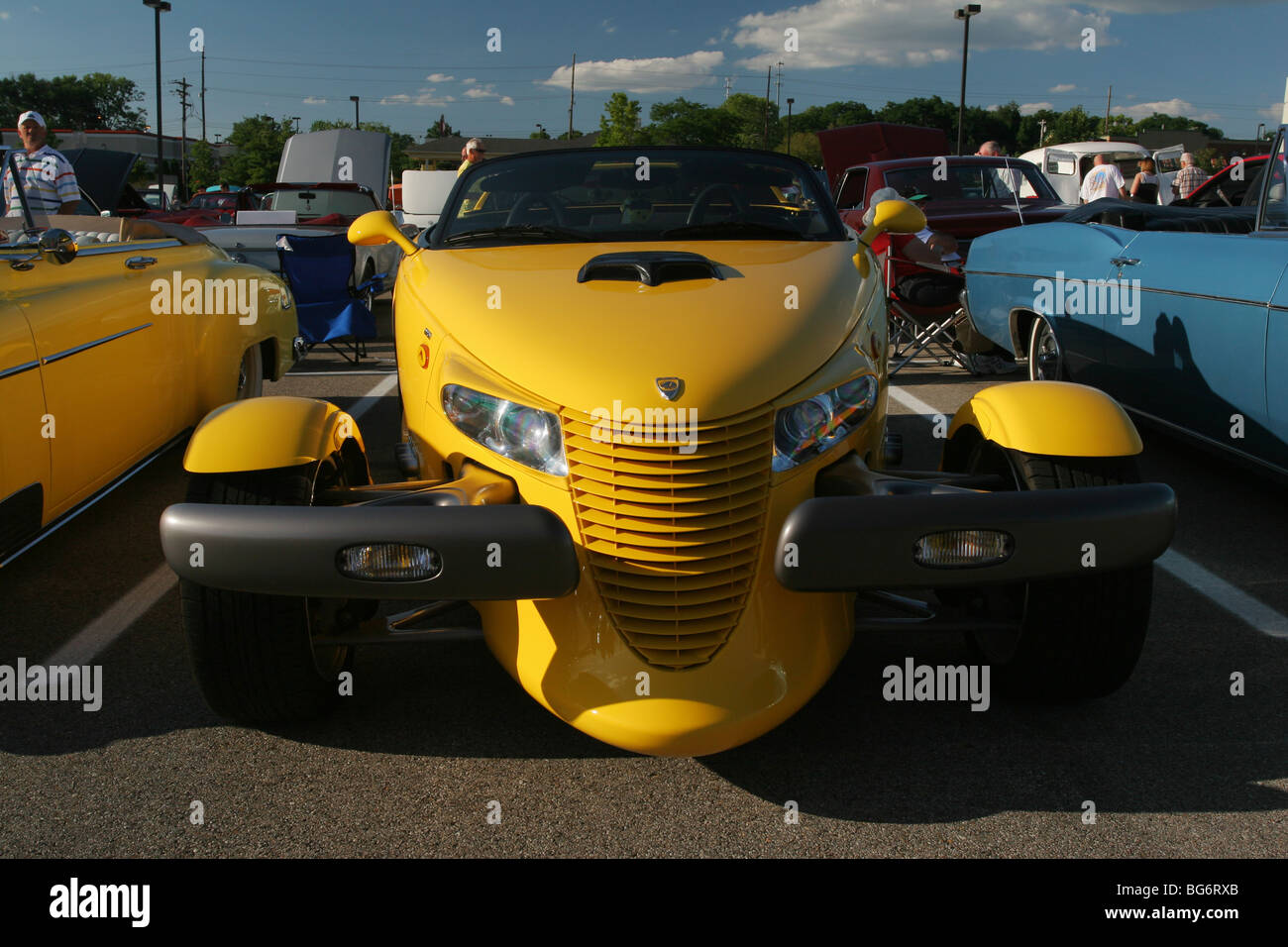 Auto- Plymouth Prowler. At cruise night car show. Stock Photo