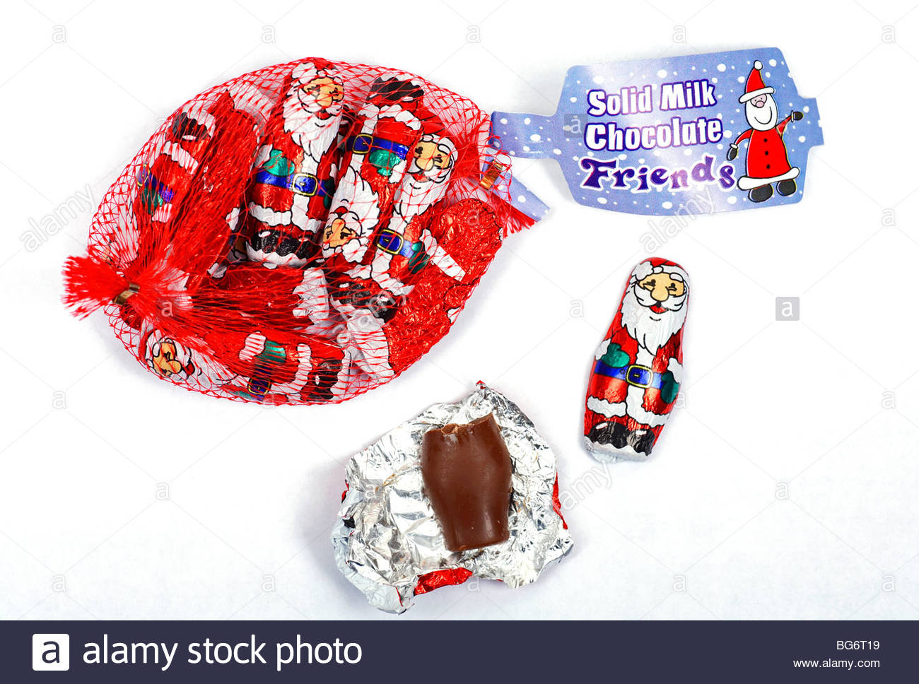 Chocolate Santa Claus sweets Stock Photo