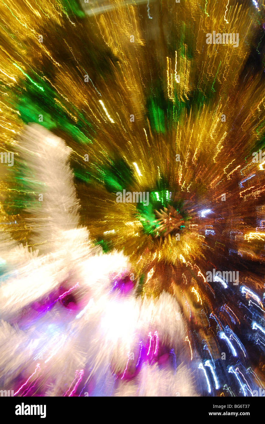 Christmas trees tree baubles tinsel abstract Stock Photo - Alamy