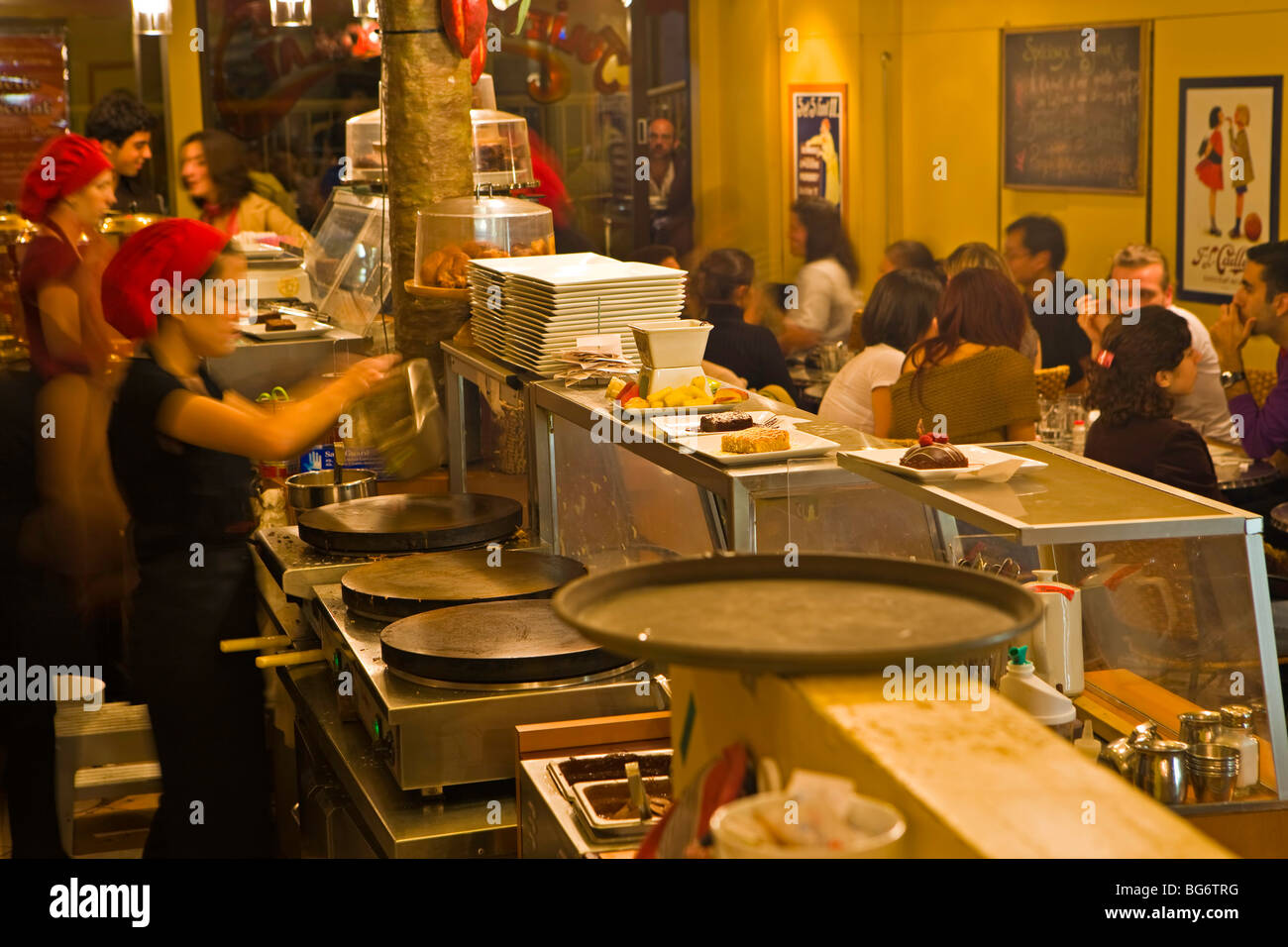 Interior of Juliette and Chocolate Restaurant in Rue Saint Denis