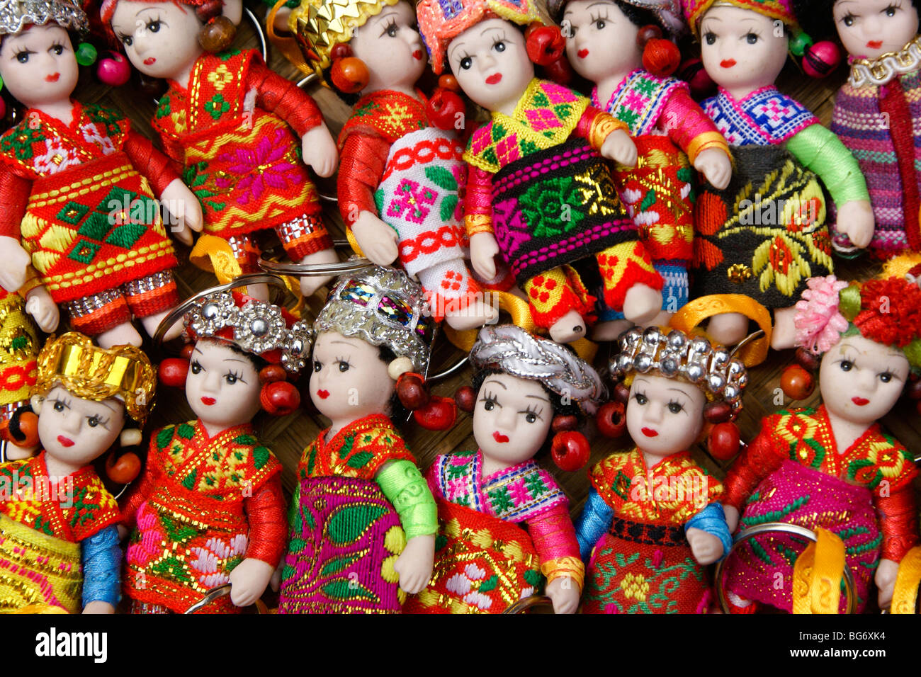 Colorful Chinese dolls Stock Photo