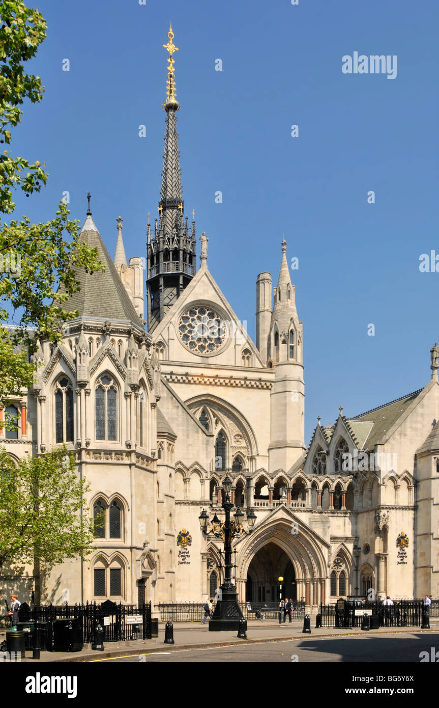 Royal Courts of Justice also known as Law Courts is courthouse building in City of London  also the High Court and Court of Appeal England Strand UK Stock Photo