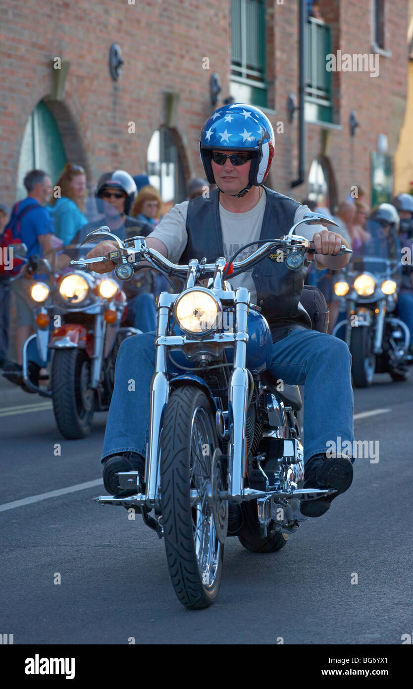 A Motorcycle Club lead the procession at Wells next the Sea Carnival of ...