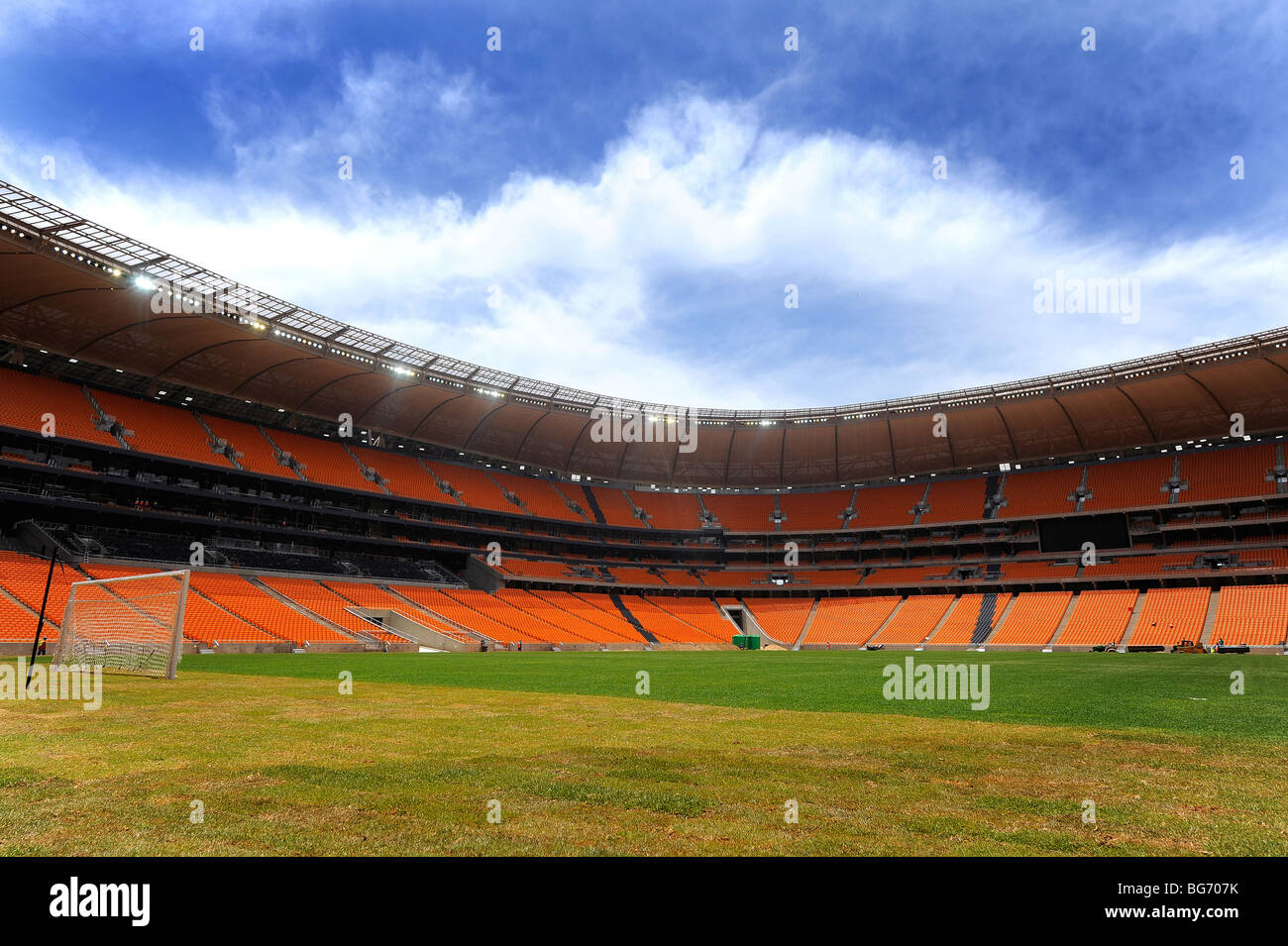 Soccer City Stadium in Johannesburg, South Africa. The host venue for the opening ceremony and FIFA World Cup 2010 Final Stock Photo