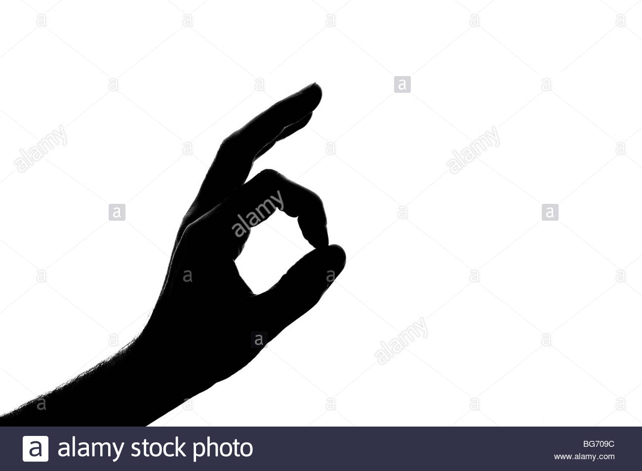 OK hand signal Stock Photo Alamy