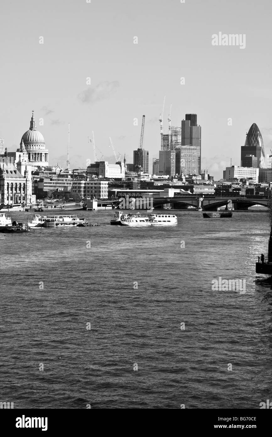 City of London in black and white Stock Photo - Alamy