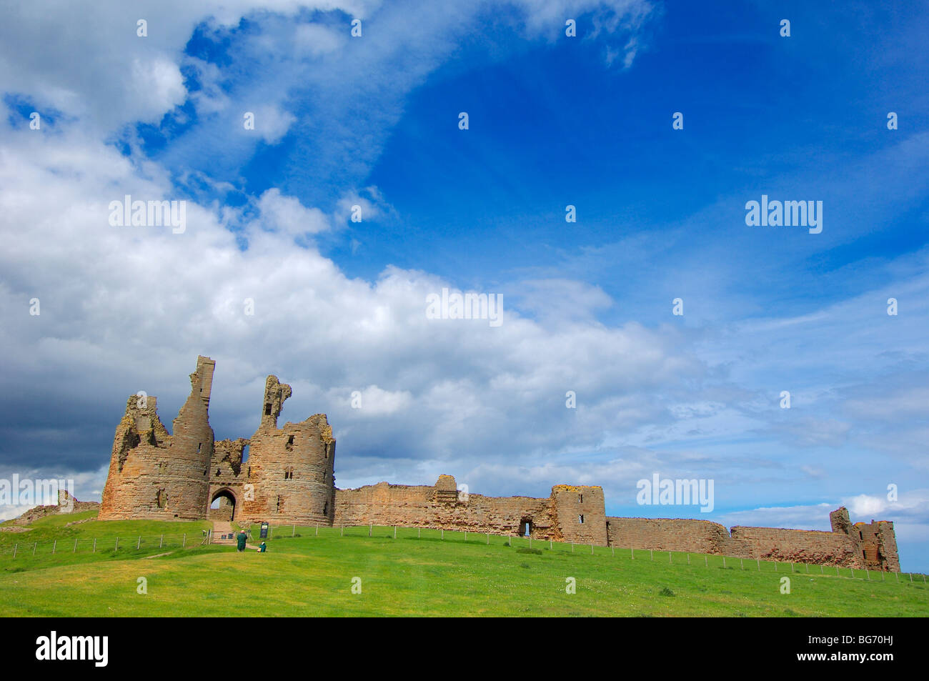 Dunstanburgh Castle. Northumberland, England, Great Britain Stock Photo ...
